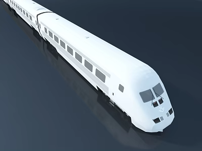 Sleek Modern High Speed Train Featuring Aerodynamic Design White Exterior And Passenger Windows 3d model