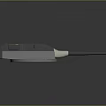 3D Model of Modern Weapon With Yellow Top Gray Body and Double Metal Rods