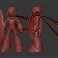 Modern game character small hero 3d model