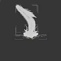 Anthropomorphic Reptile Character With Light Green Hair Horns Black Outfit Feathers And Tail