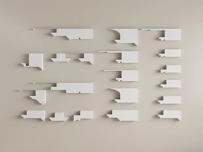 Various Modern Ceiling Design Ideas With Decorative Shapes For Home Interior 3d model