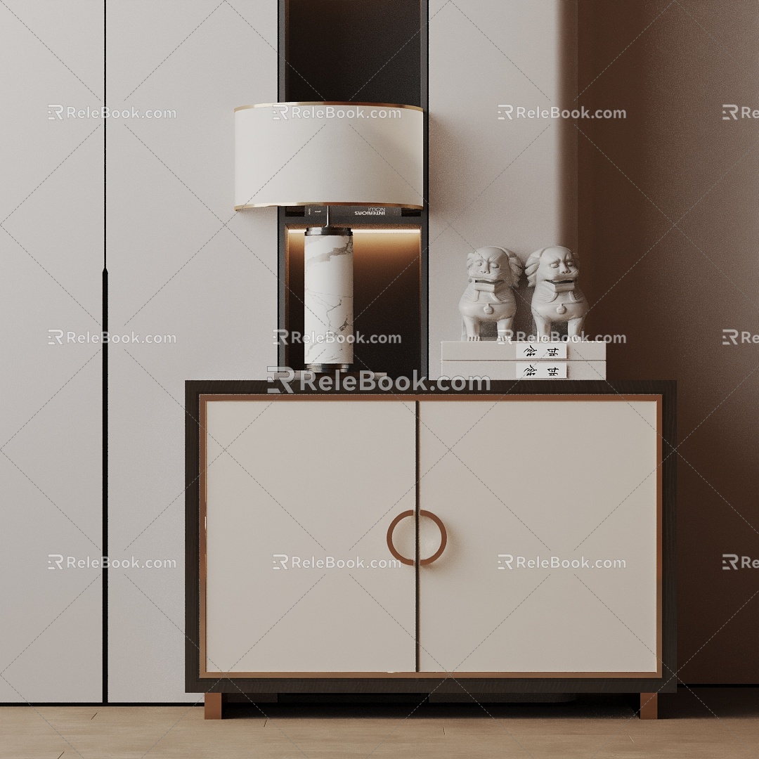 Modern Bedside Cabinet 3d model