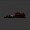 Sliced Roasted Meat Served On Wooden Plate With Juicy Texture And Tender Flavor