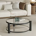 New Chinese Sofa Coffee Table Combination 3d model