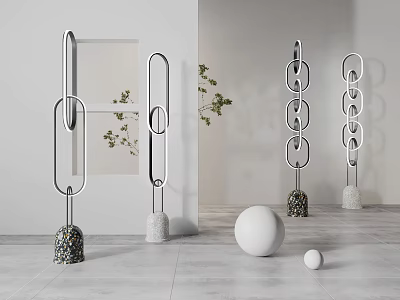 Modern floor lamp 3d model