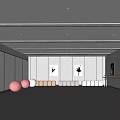 Fitness Dance Studio With Large Mirrors Pink White Exercise Balls Barres And Storage Lockers