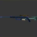 Black Modern Sniper Rifle With Tactical Scope And Long Barrel Design