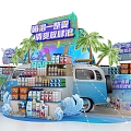 Refreshing Summer Beach Roadshow Event 3d model