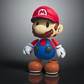 Super Mario Character Figurine With Red Hat Blue Overalls And Brown Boots