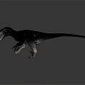Realistic Prehistoric Dinosaur Character 3D Model With Feathered Limbs Open Mouth And Sharp Claws