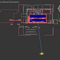 Modern Monitoring Control Room with Multiple Screens Data Displays Control Consoles and Office Chairs