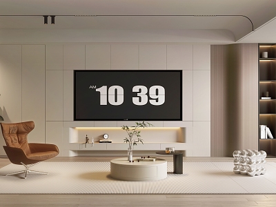 Modern TV background wall model