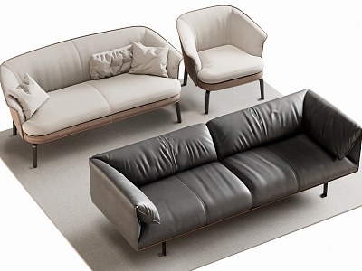 Multi-person sofa double sofa model