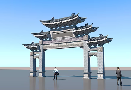 Gujianmenlou 3d model