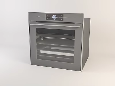 Built in Electric Oven with Digital Display Glass Door and Interior Rack Kitchen Appliance 3d model
