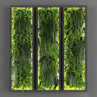 Modern Green Plant Wall Green Plant Wall 3d model