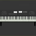 Electronic Keyboard With Digital Display Control Buttons And Built In Speakers On Stand