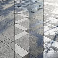 Gray Patterned Floor Tiles With Geometric Design Shadows And Sunlight On Ground 3d model
