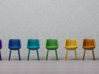 Modern Leisure Chair Children's Chair Color Children's Chair Color 3d model