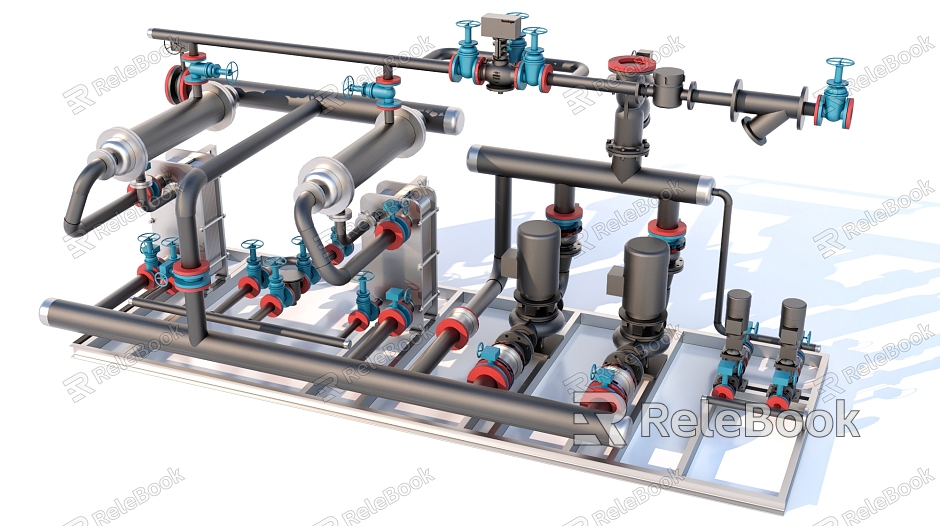 Industrial Equipment Pipeline Valves Factory Equipment model