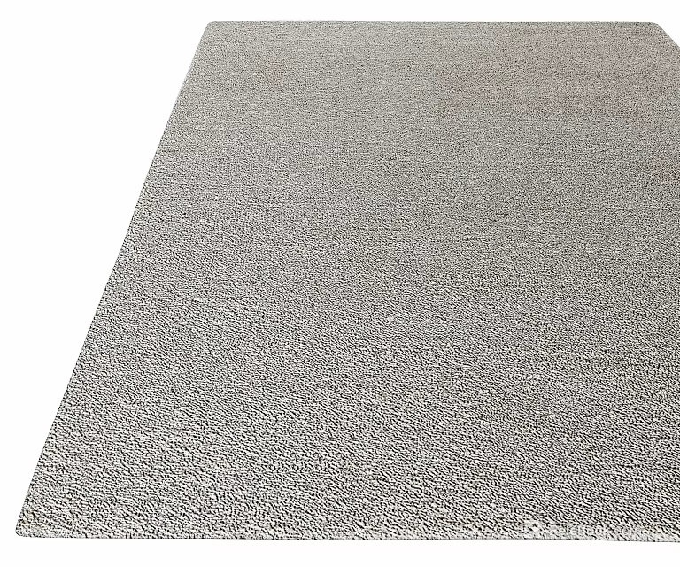 Modern Gray Square Textured Rug For Living Room Interior Decor 3d model 