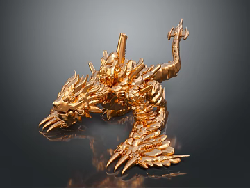 Digital Tyrannosaurus rex beast fantasy creature monster reptile digital art god beast mythical animal fantasy animal fantasy god beast cartoon god beast (ID:ggajh366087)