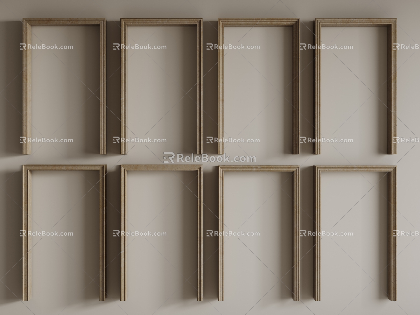 European style door cover pass 3d model