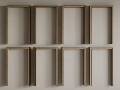 European style door cover gypsum door cover 3d model