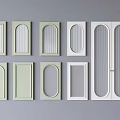 Various Green And White Door Designs With Arched Rectangular And Glass Panels