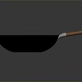 Traditional Black Non Stick Wok With Wooden Handle For Home Cooking
