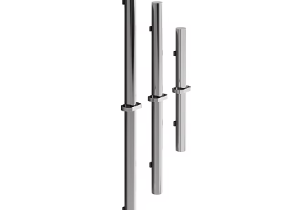 Stainless Steel Bathroom Accessories With Modern Wall Mounted Towel Holders 3d model