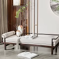 New Chinese-style chaise longue 3d model