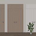 Modern Double Door Door Door Office Door Wooden Door Single Door 3d model