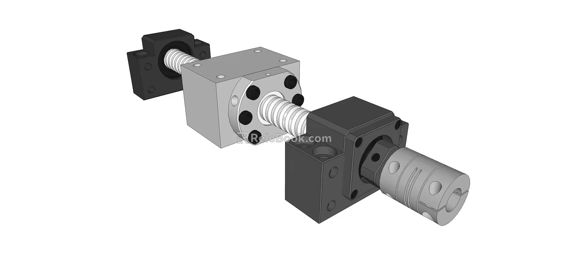 Modern ball screw CNC machine tool ball screw 3d model