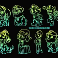 Cartoon Paw Patrol Luminous 2D Image Hanging Decor for Kids Room