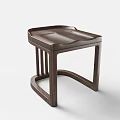 Wooden Modern Stool With Unique Shape And Sturdy Structure For Home Decor 3d model