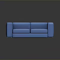 Modern Blue Sofa Design With Comfortable Seats And Sleek Armrests 3d model