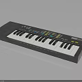 Digital Electronic Keyboard With Piano Keys Control Panel And Portable Design 3d model