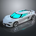 White Sports Car With Sleek Modern Design And Blue Tinted Windows