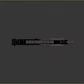Tactical Black Submachine Gun With Rail System And Ergonomic Grip