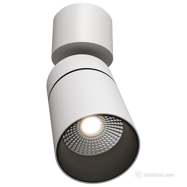 Stylish White Downlight Spotlight With Bright LED Lighting And Modern Sleek Design 3d model 
