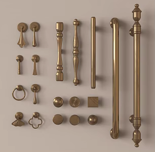 French handle door handle 3d model