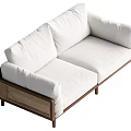 Rattan Sofa Double Sofa Rattan Sofa 3d model