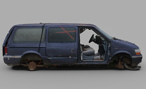 Melancholy minivan 3d model