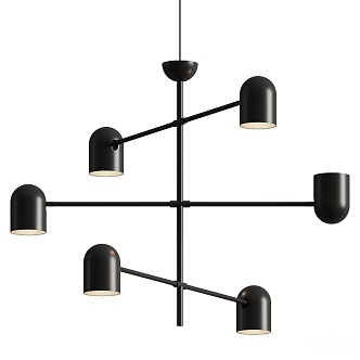 chandelier Nordic chandelier multi-head chandelier 3d model