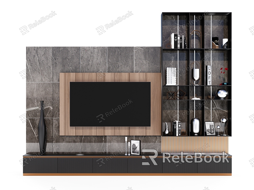 TV background wall model