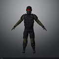 Tactical Security Gear With Helmet Red Goggles Bulletproof Vest And Boots
