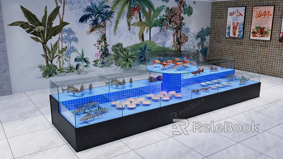 Seafood Pool Restaurant Seafood Pool Hotel Seafood Pool renderings model