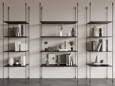 Modern Bookshelf Storage Rack Decorative Rack model