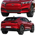 Red Electric SUV Front And Rear Views